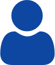A blue person is in front of a green background.